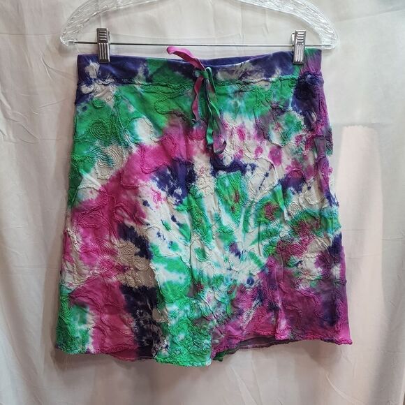 Max Studio Tie Dye Textured Cotton Skirt Size Small - Picture 1 of 8